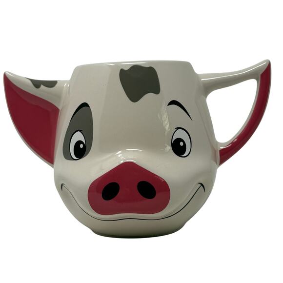 Disney Moana Pua Pig 3D Sculpted Ceramic Mug 18 oz Two Handle Cup - Picture 1 of 6